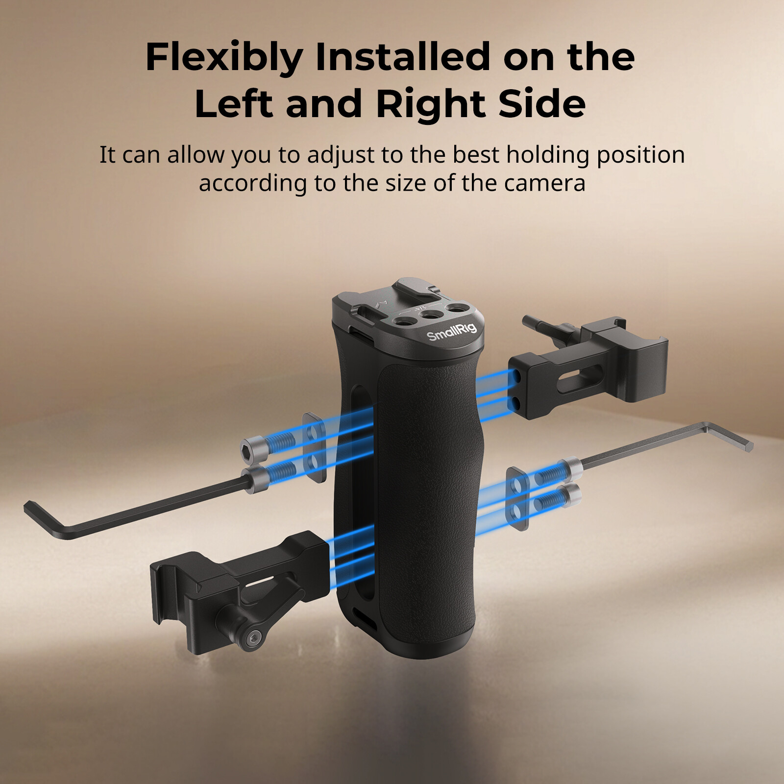 SmallRig Mini NATO Side Handle for Camera Cage,Universal Ergonomic Side Handgrip