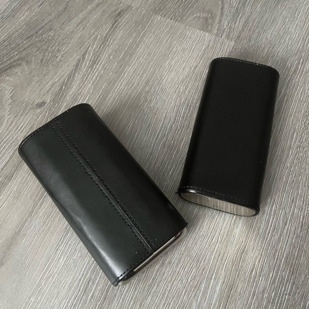 Mike (Personalized) Black Leather Cigar Case