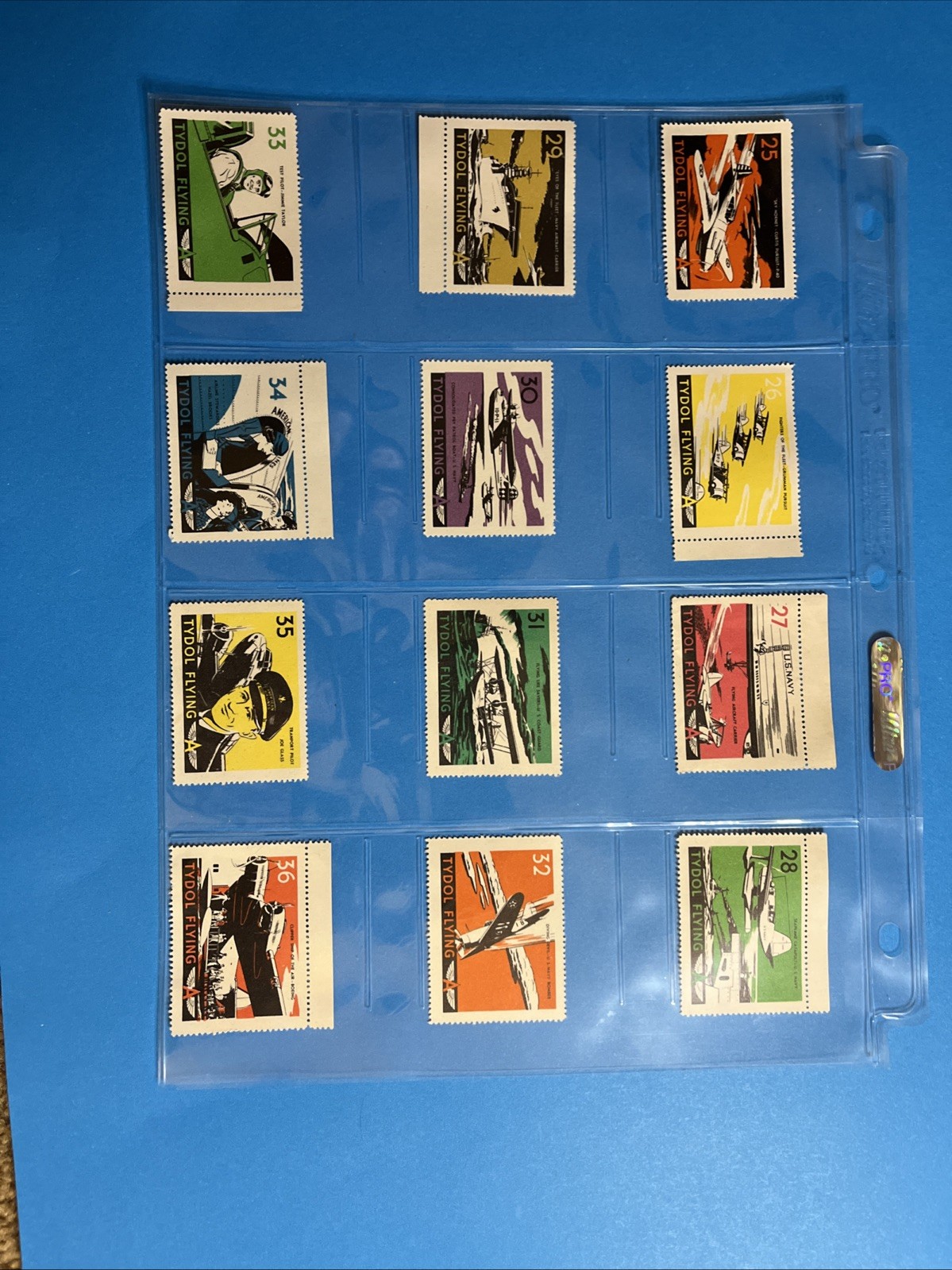 1940 Tydol Flying A Stamp Album of American Aviation + 48 Stamps Nm/mint