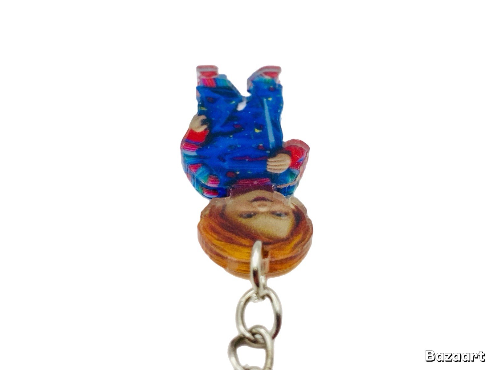 Child’s Play Chucky 2d Keychain Acrylic Handmade Horror Movie Slasher Villain