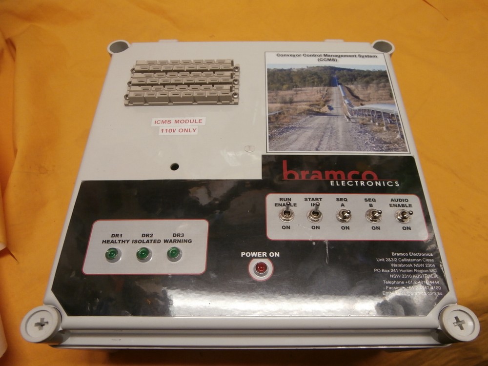 BRAMCO ELECTRONICS CONVEYOR CONTROL POWER CONTROLLER MANAGEMENT SYSTEM CCMS BOX