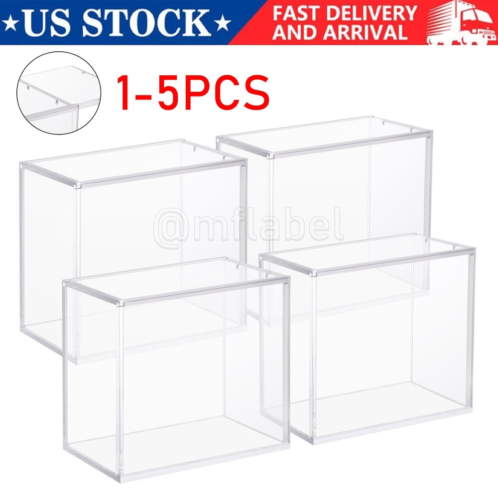 1-5PCS Booster Box Acrylic Case Magnetic Protective Display Case Box Stackable