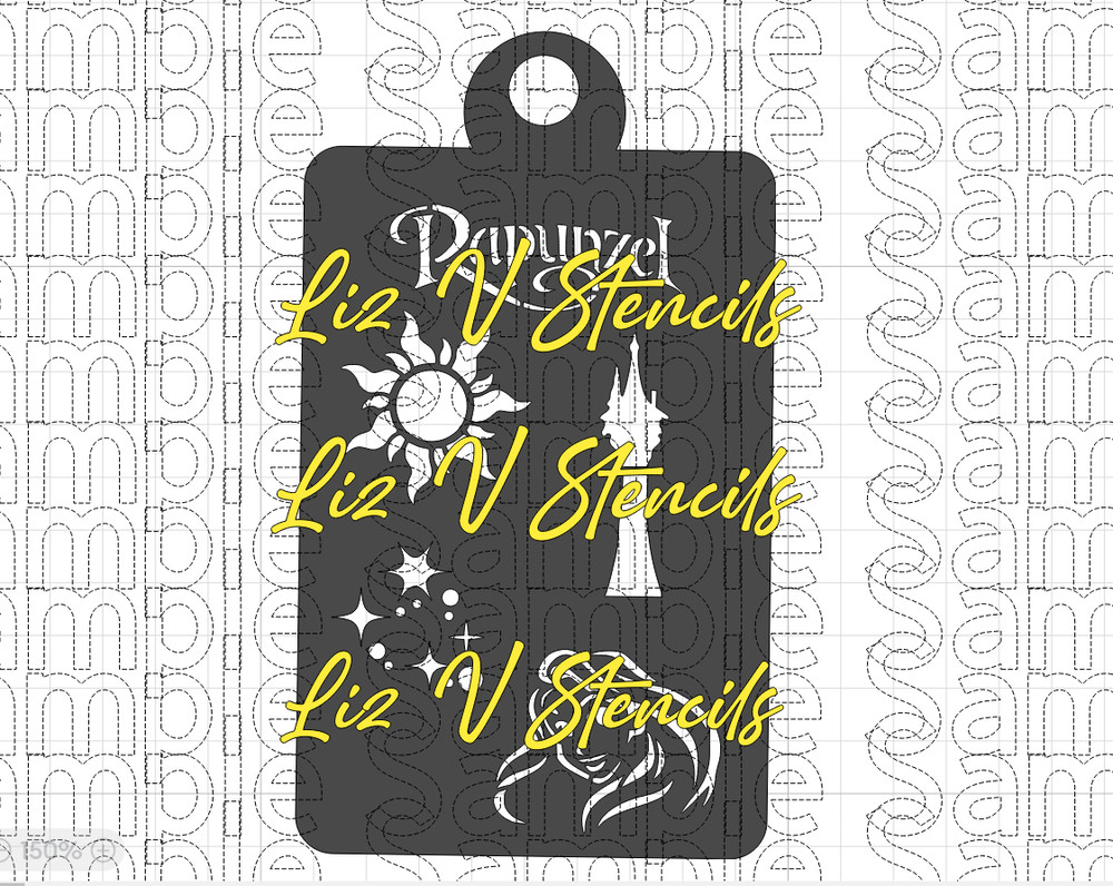 The Long Haired Princess Combo Stencil