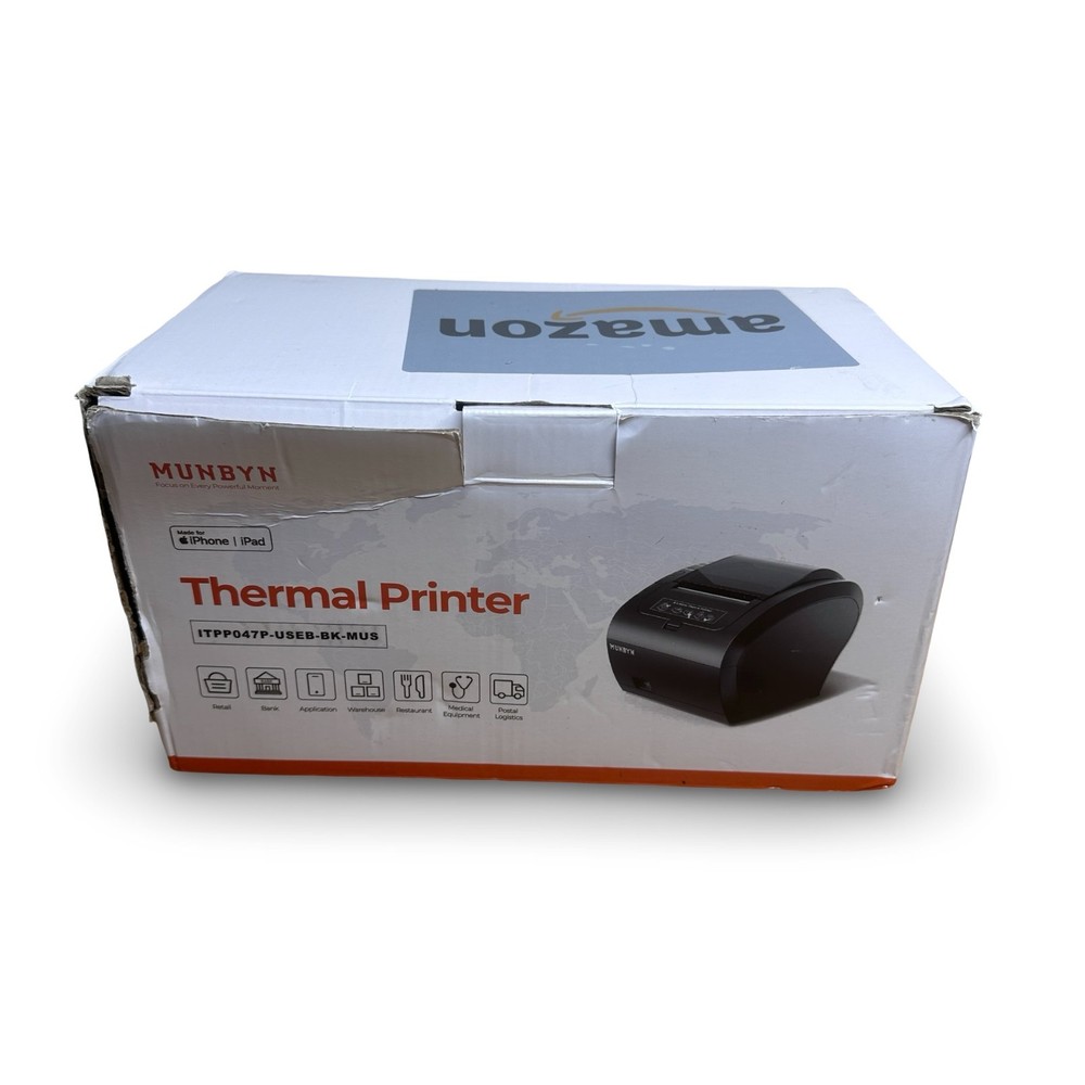 MUNBYN ITPP047P Thermal Printer USB Shipping Label Printer Open Box- READ