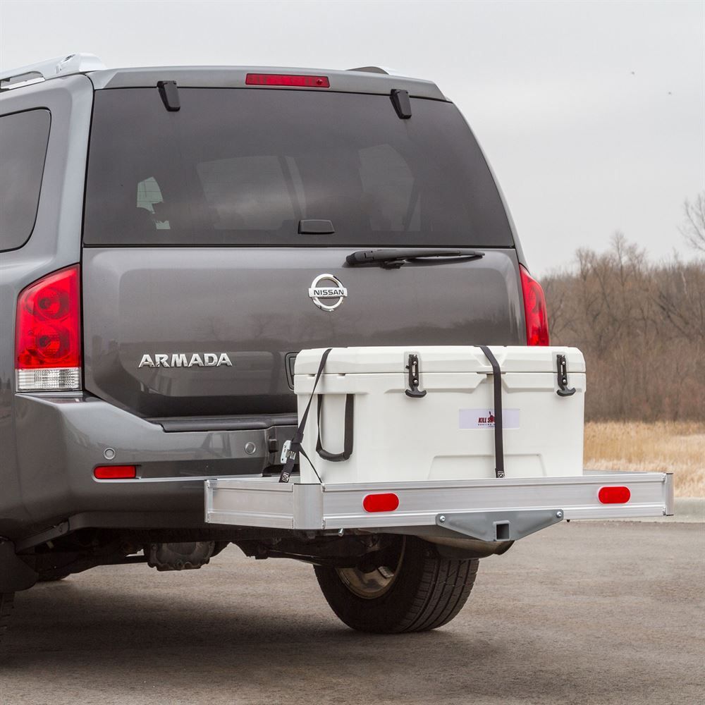 Elevate Outdoor Hitch Cargo Carrier Tray Aluminum Class III/IV 550 lb. Capacity