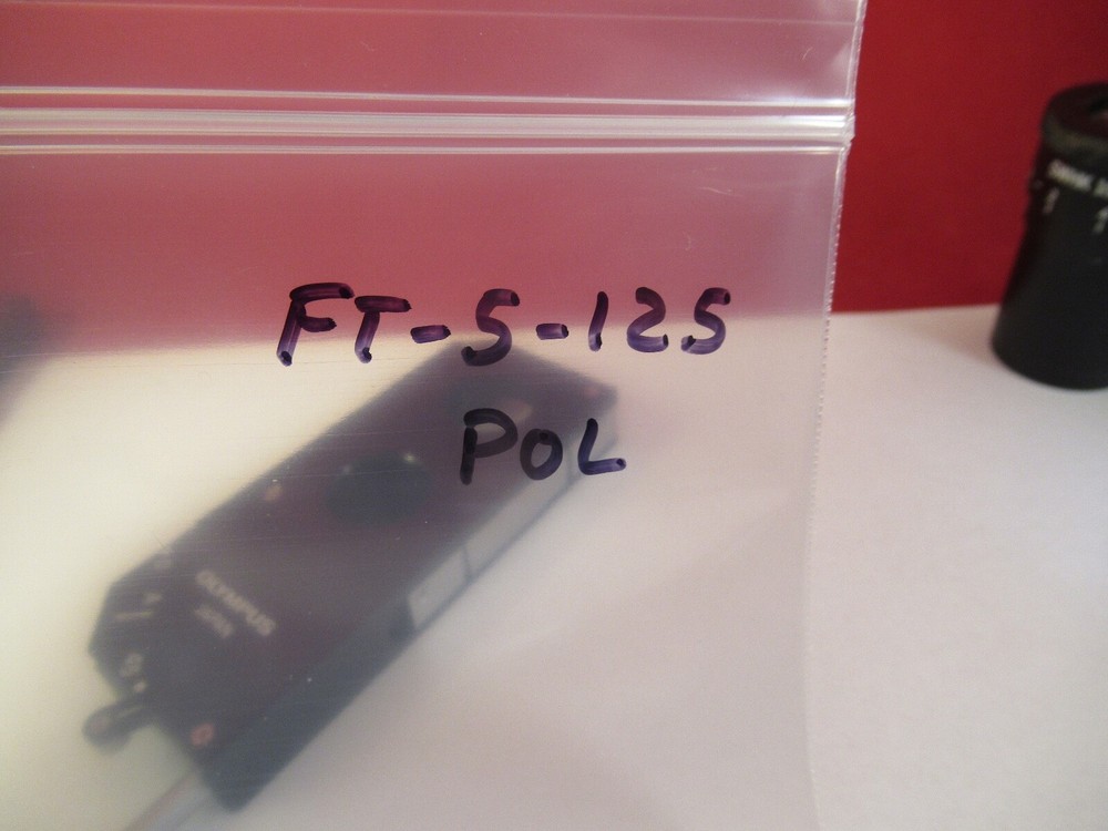 OLYMPUS DIC POL SLIDE POLARIZER ANALYZER ROTABLE MICROSCOPE OPTICS &FT-5-125