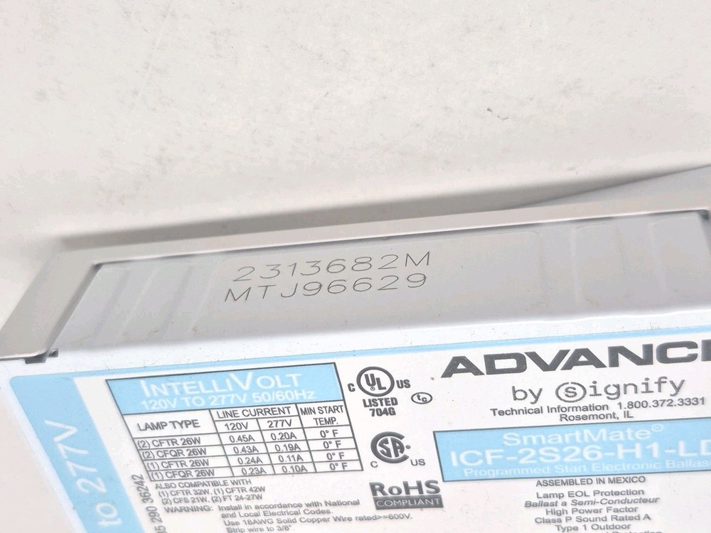 Advance SmartMate ICF-2S26-H1-LD Programmed Start Electronic Ballast