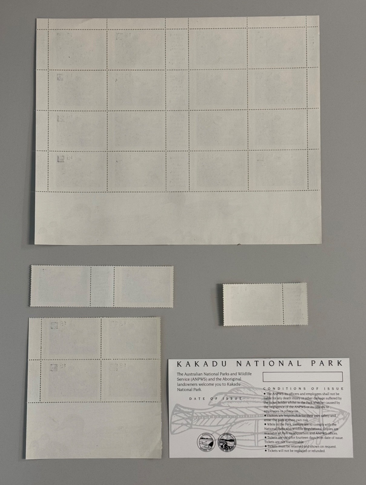 1990 Australian Wetlands Conservation Duck Stamps & Ticket