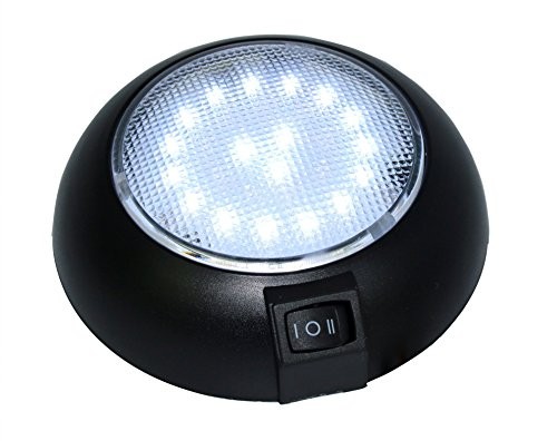 LED Dome Light - 4.5" High Power White & Red LED Downlight - 12 Volt - Fixed