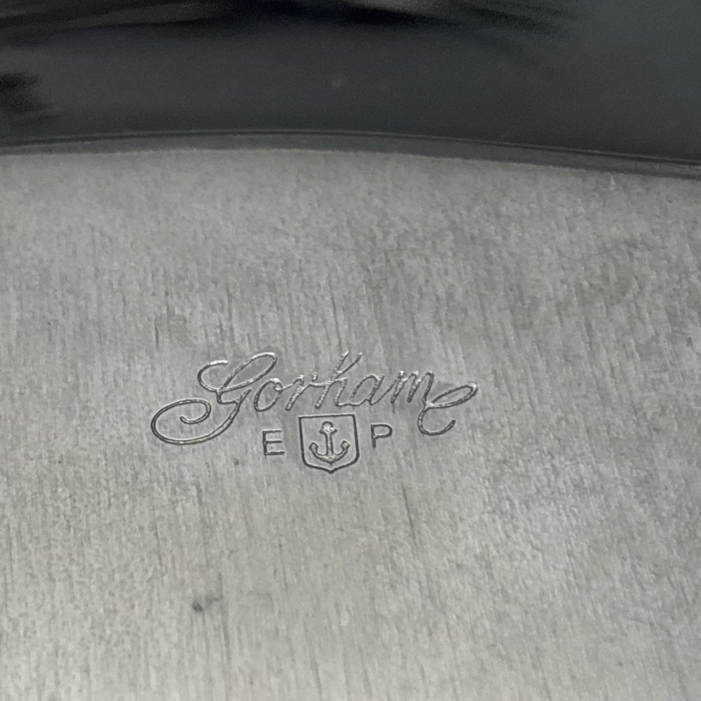 Vtg Gorham Silver Plated EP Rectangular Serving 18" Tray Etched Paisley Pattern