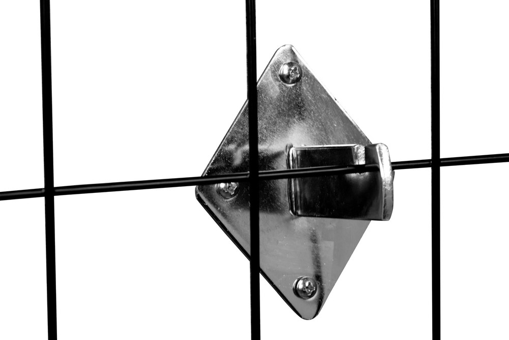12 PCS Chrome Gridwall Mount Brackets For Grid Slatgrid Panels Rack Clips