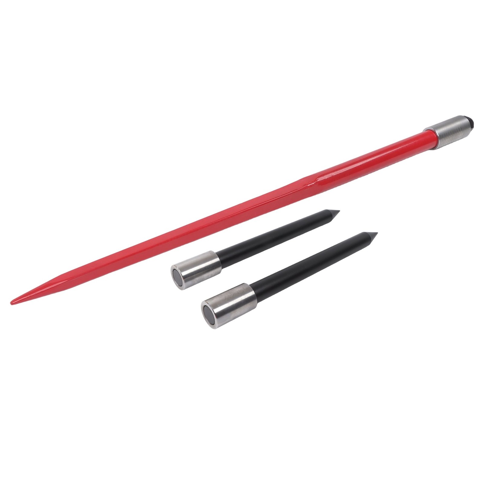 Hay Spear Attachment 49" With 2 Stabilizer Spears 3000 Lbs Capacity Bale Forks