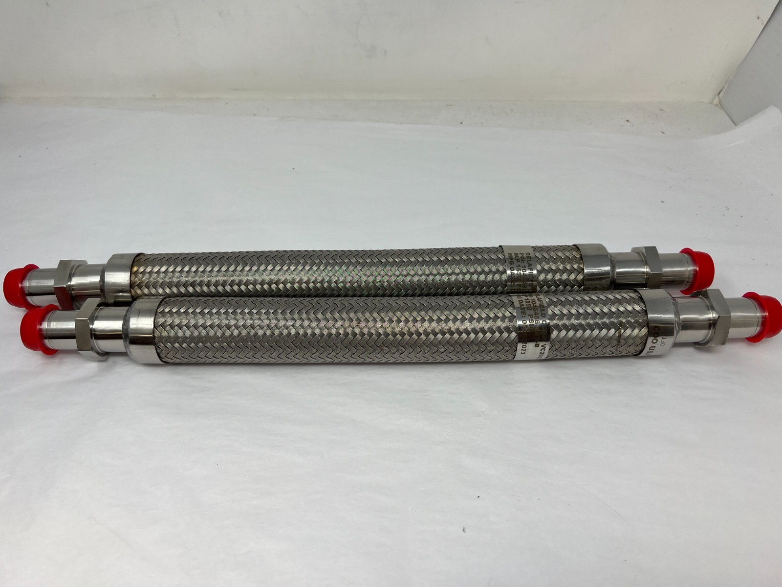 Lot of (2) DELAFIELD 1046486 Solar Turbines Metal Flex Hose 3/4"X18"