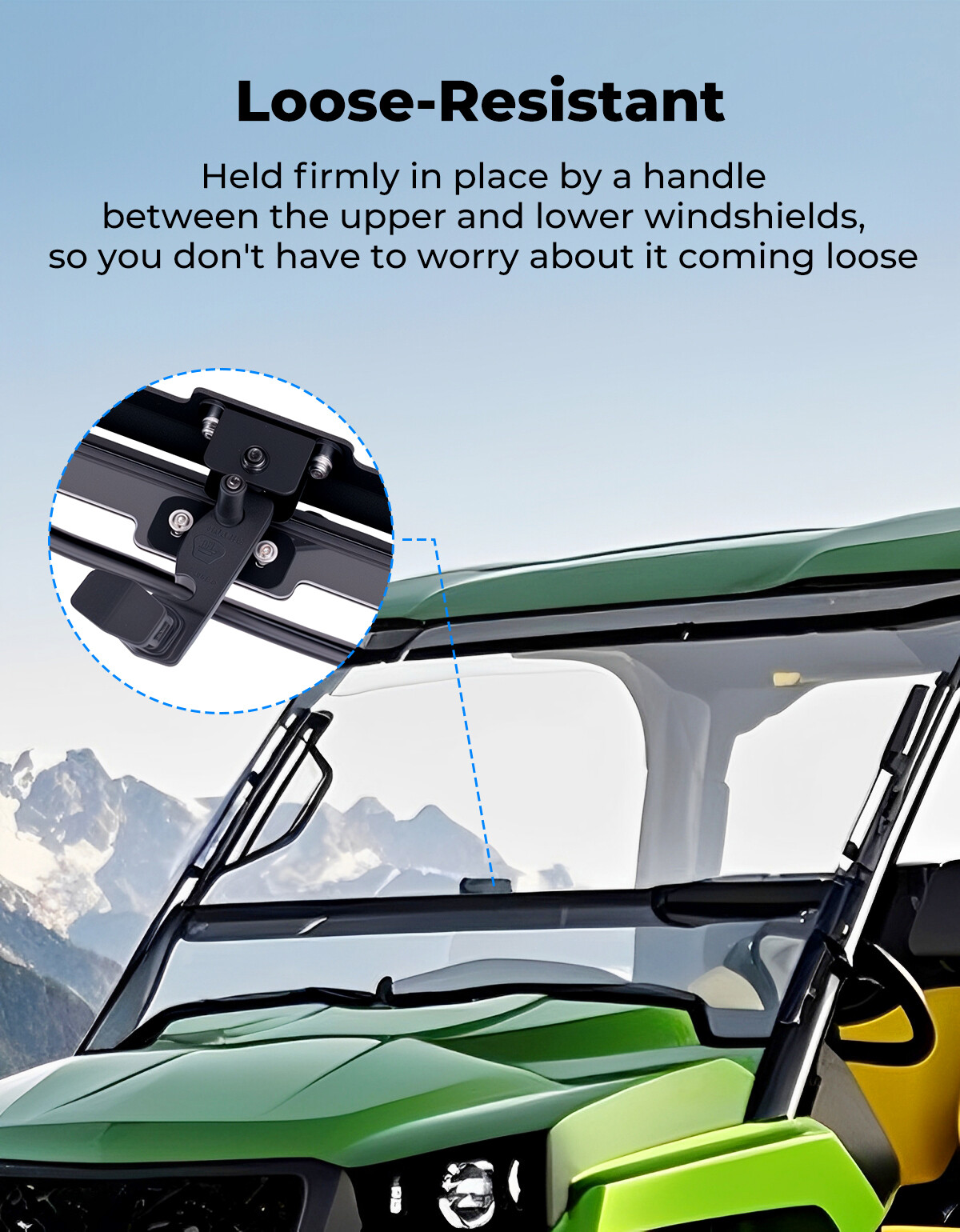 3-in-1 Flip Front Windshield For John Deere Gator 620i/625i /825i/HPX/XUV 850