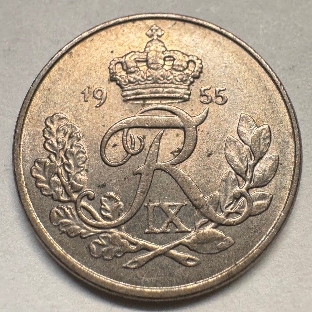 1955 Denmark 10 Ore - Beautiful Coin - #A-059-B