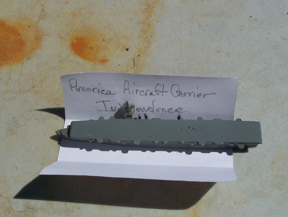 WWII RECOGNITION SHIP ID MODEL  US AIRCRAFT CARRIER INDEPENDENCE  1/1200 - 1250
