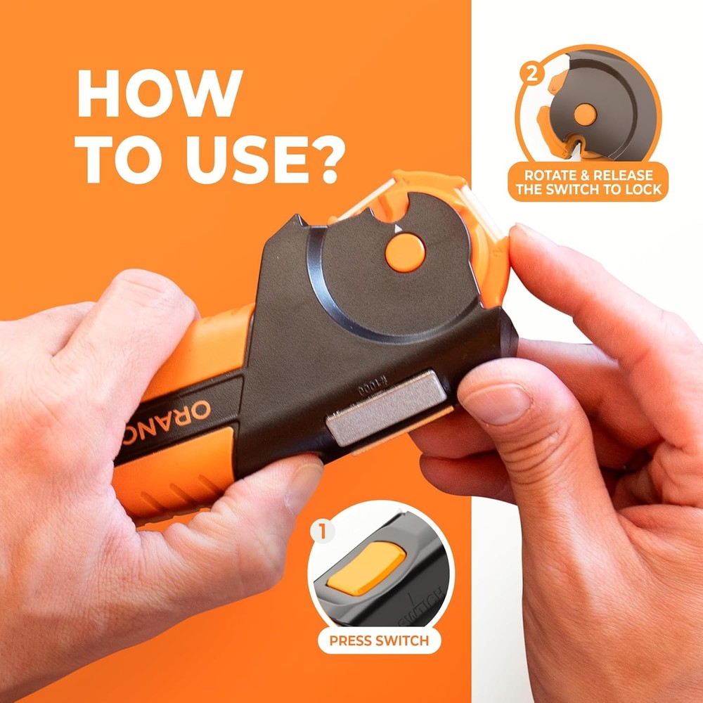 Orange Ninja Versatile Sharpening Bundle – All-In-1 Sharpener for Lawn Mower Bla