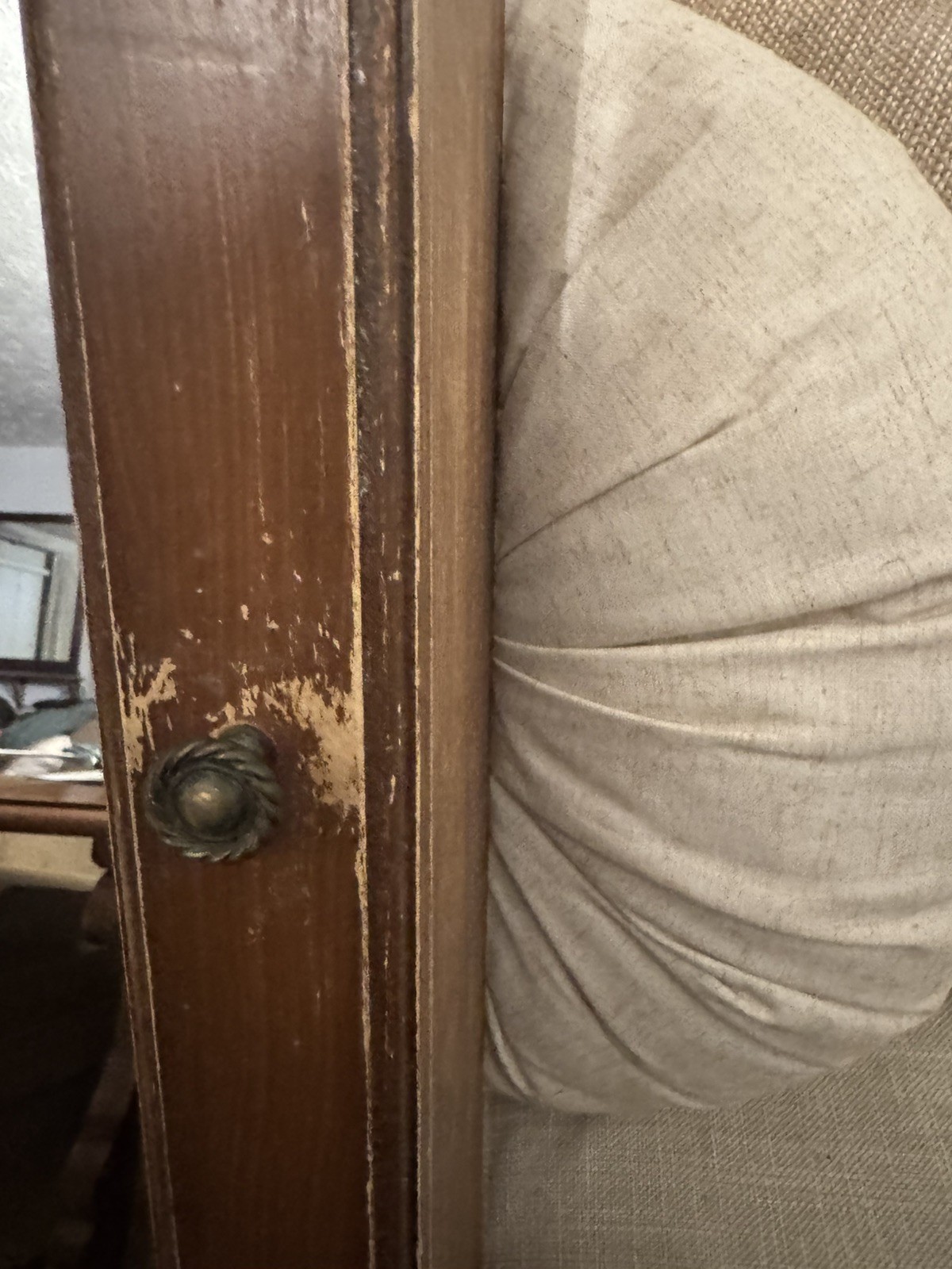 RARE Antique 1900s Hand Made Medicine Cabinet Mirror and towel bar