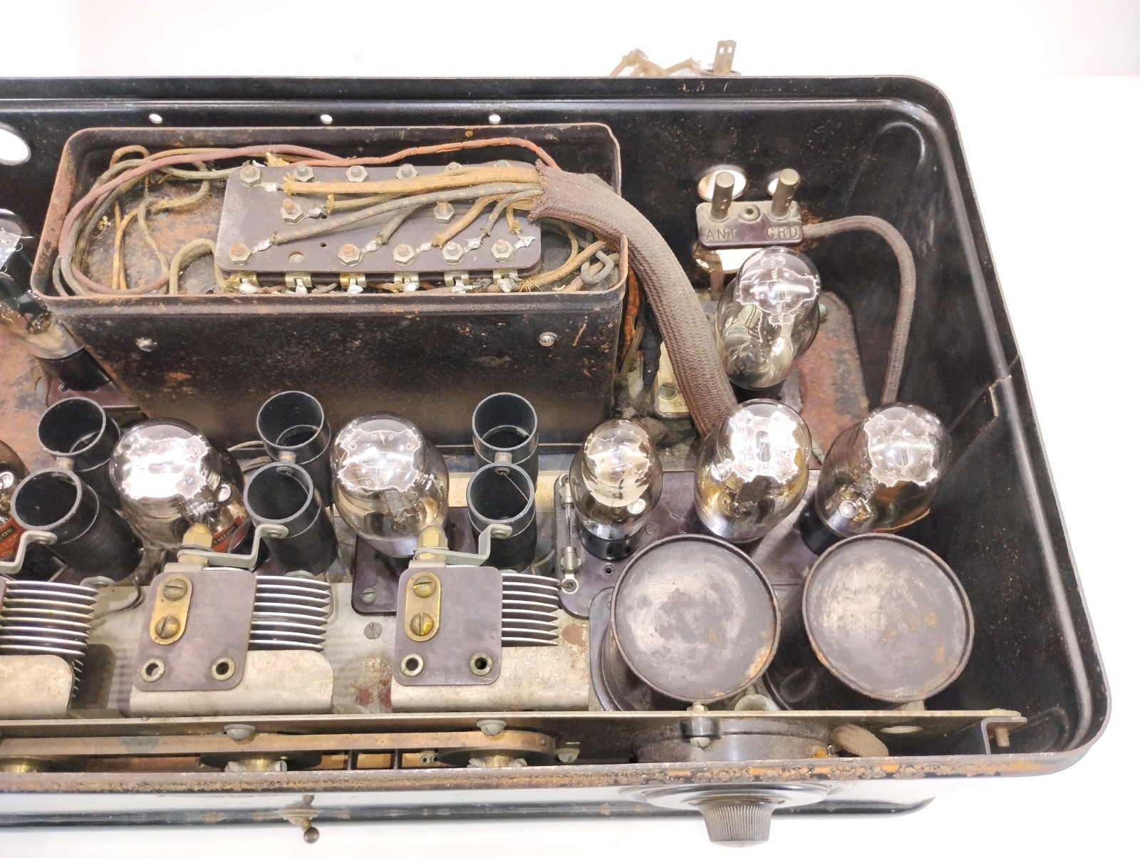 Antique Atwater Kent Model 47 Tube Radio Metal Case Untested Parts Repair