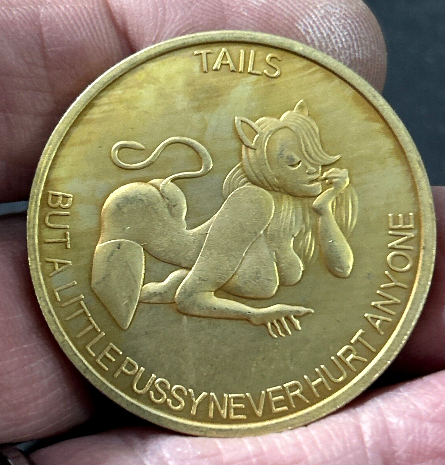 Sexy Girl Good Luck Adult Flip Heads Tails Token Pocket Coin💥SEE PHOTOS!