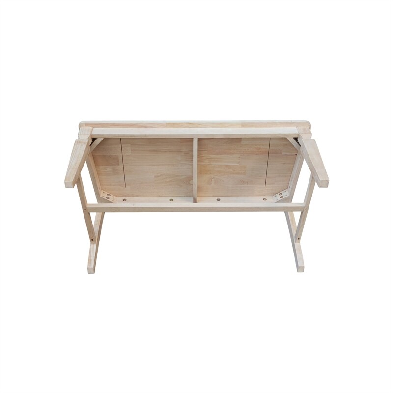 Vista Slat Back Solid Wood Bench - Unfinished