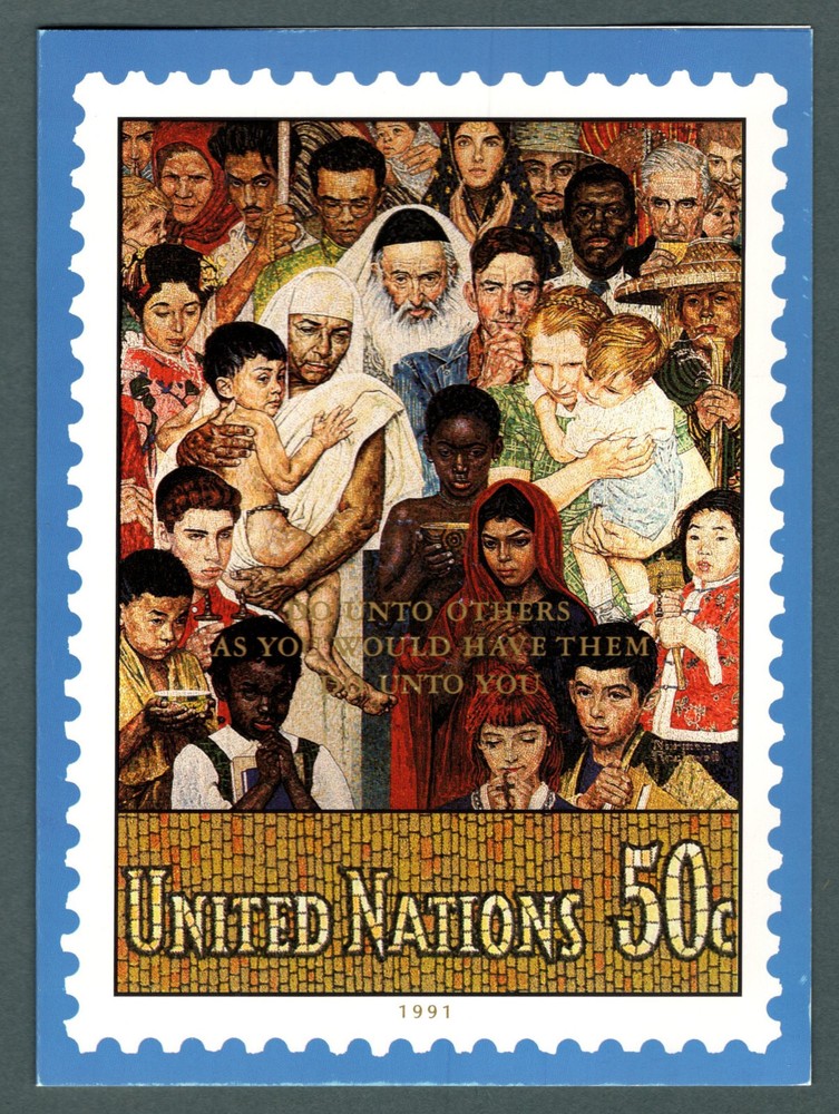 UNPA 1991 Christmas Issue Folder with cancelled #591