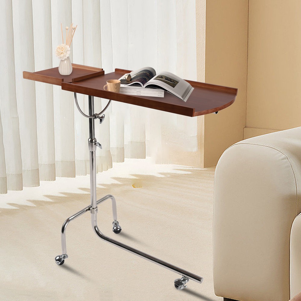 Angle Height Adjustable Rolling Laptop Desk Sofa Bed Tray Notebook Table Stand