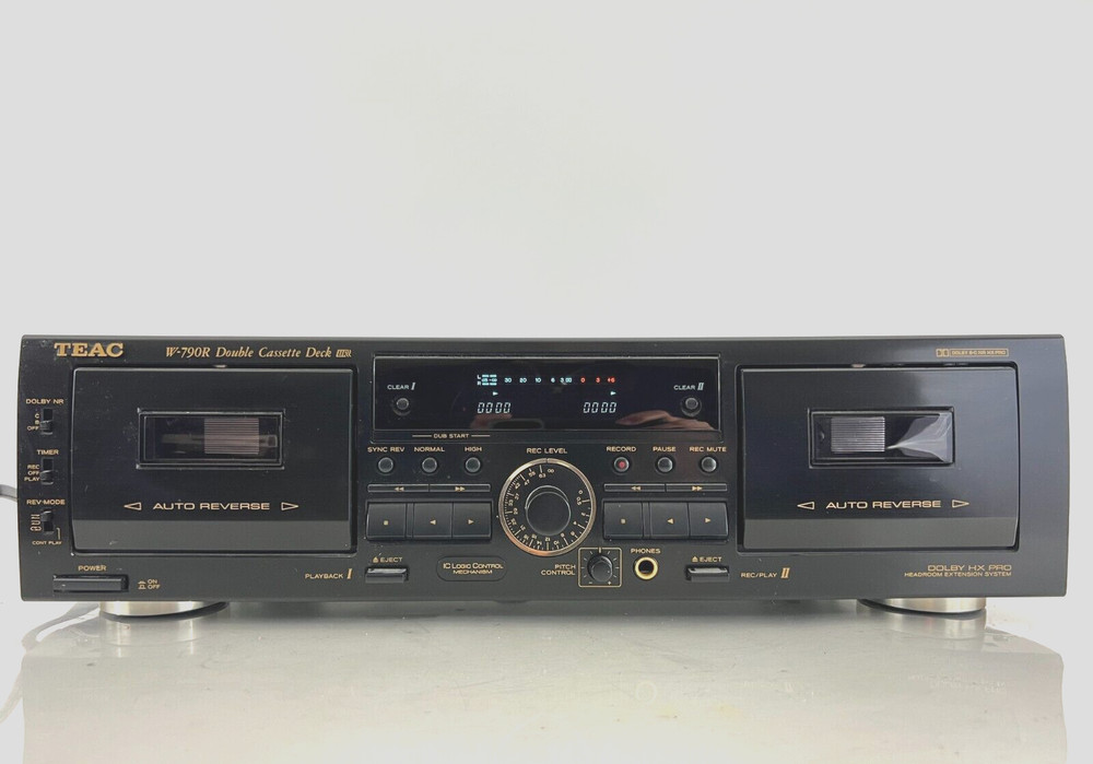 TEAC W-790R Double Cassette Deck Auto Reverse Play Recorder - LEFT DECK ISSUE