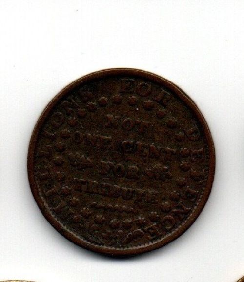Hard Times Token 1841 - Webster, Ship pic