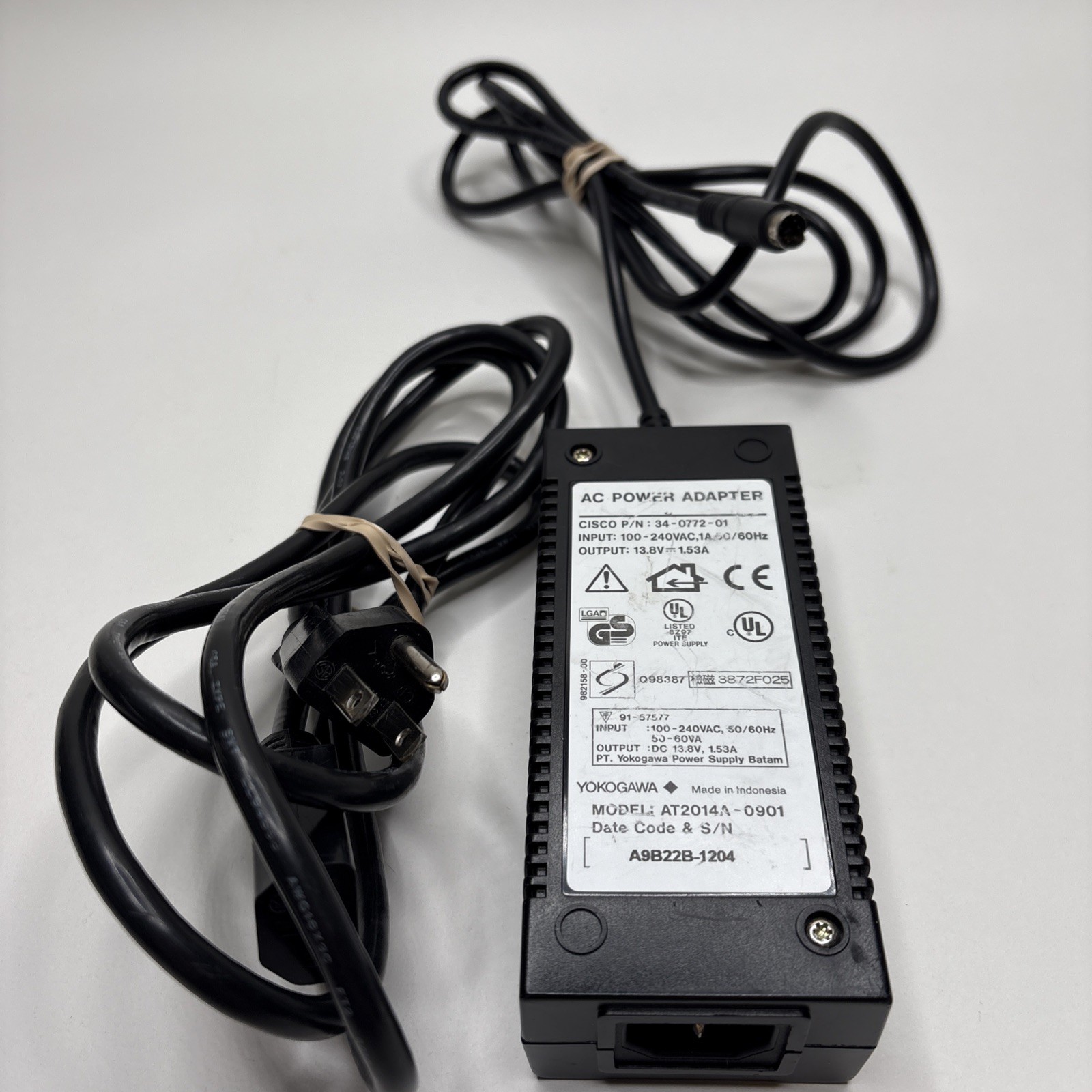 Cisco AC Adapter 34-0772-01 Power Supply 6-pin DIN connector 13.8V Yokogawa