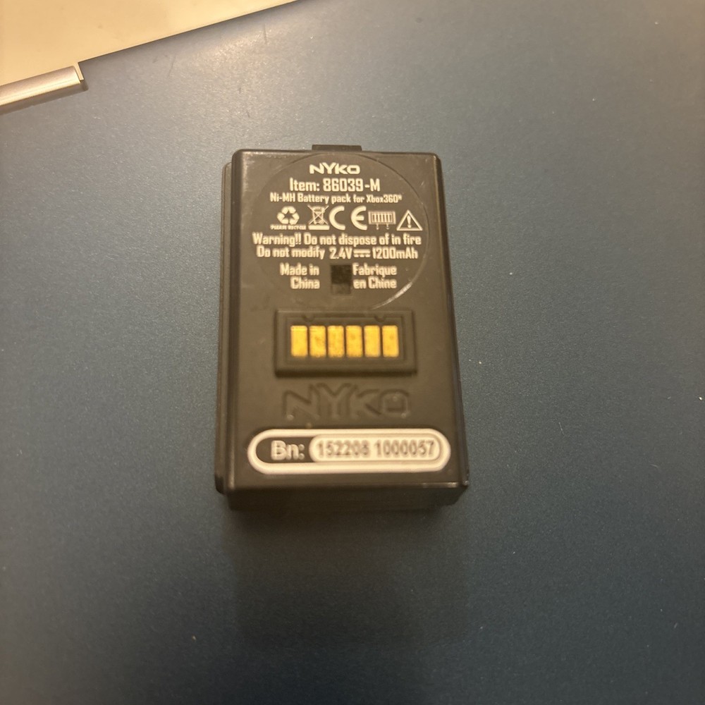 Nyko Rechargeable Controller Battery Pack Black Model 86039-M For Xbox 2E