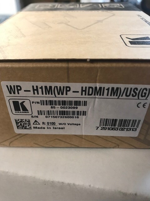 Kramer wp-h1m(wp-hdmi 1m)/us(g)  Black. 