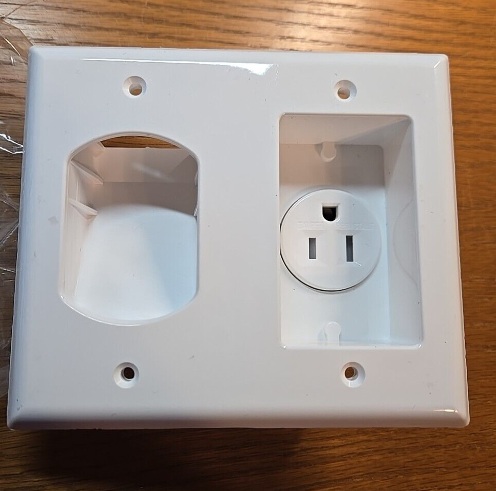 DataComm Electronics Flat Panel TV Cable Organizer White 50-3323-WH KIT