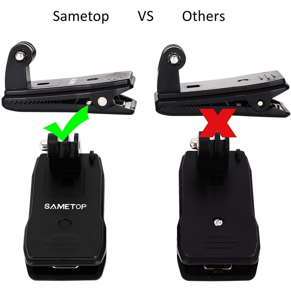Sametop Backpack Strap Mount Quick Clip 183.55 cubic centimeters, Black