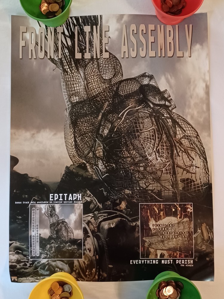 FRONT LINE ASSEMBLY Epitaph POSTER Metropolis 2001 Promo Original 18" x 24"