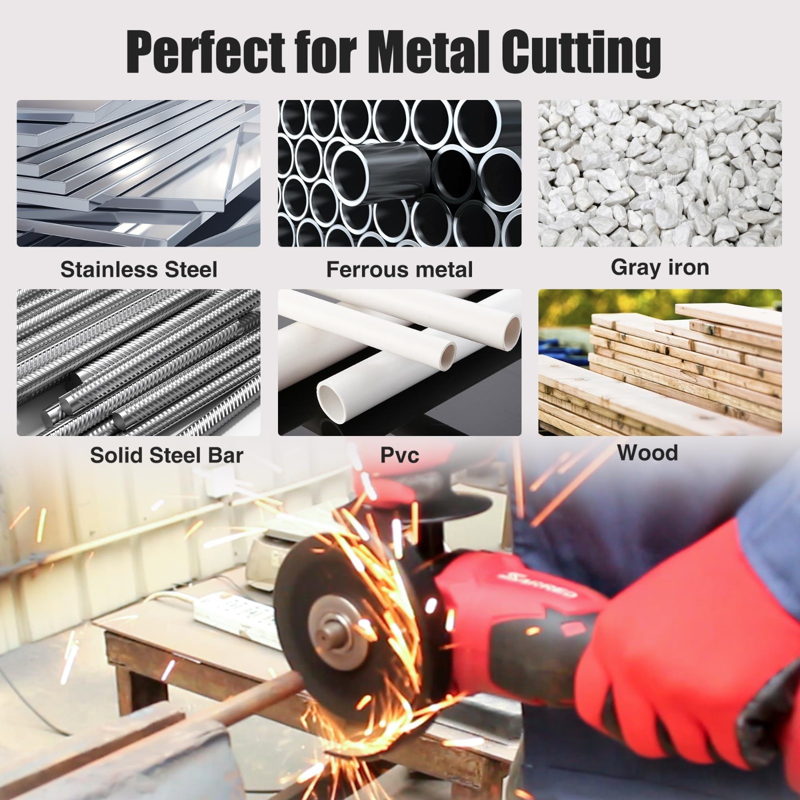 50+5Pack 4-1/2 Inch Cut-Off Wheels, Professional Cutting Discs for Angle Grinder