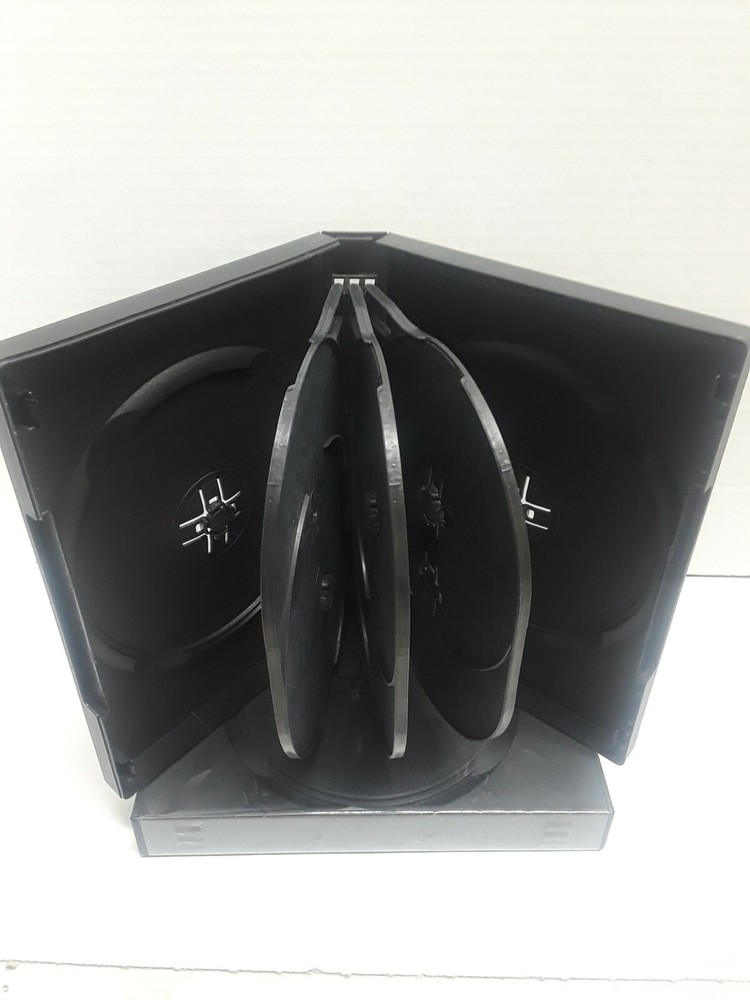 DVD Black Case Holds 8 DISCS has Clips for booklet insert