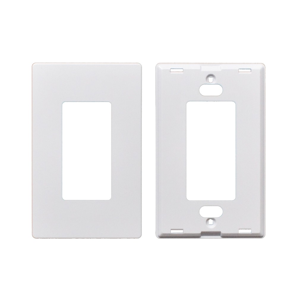 1 Gang Screwless Snap On Decorator Wall Plate White
