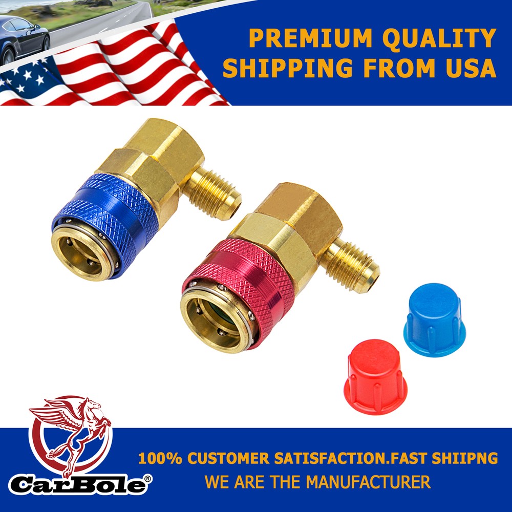 NEW A/C Manifold Gauge Conversion Kit High & Low Angle Quick Adapter HVAC