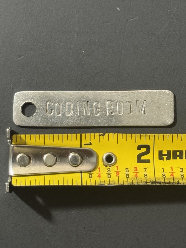 Vintage Coding Room Data Plate
