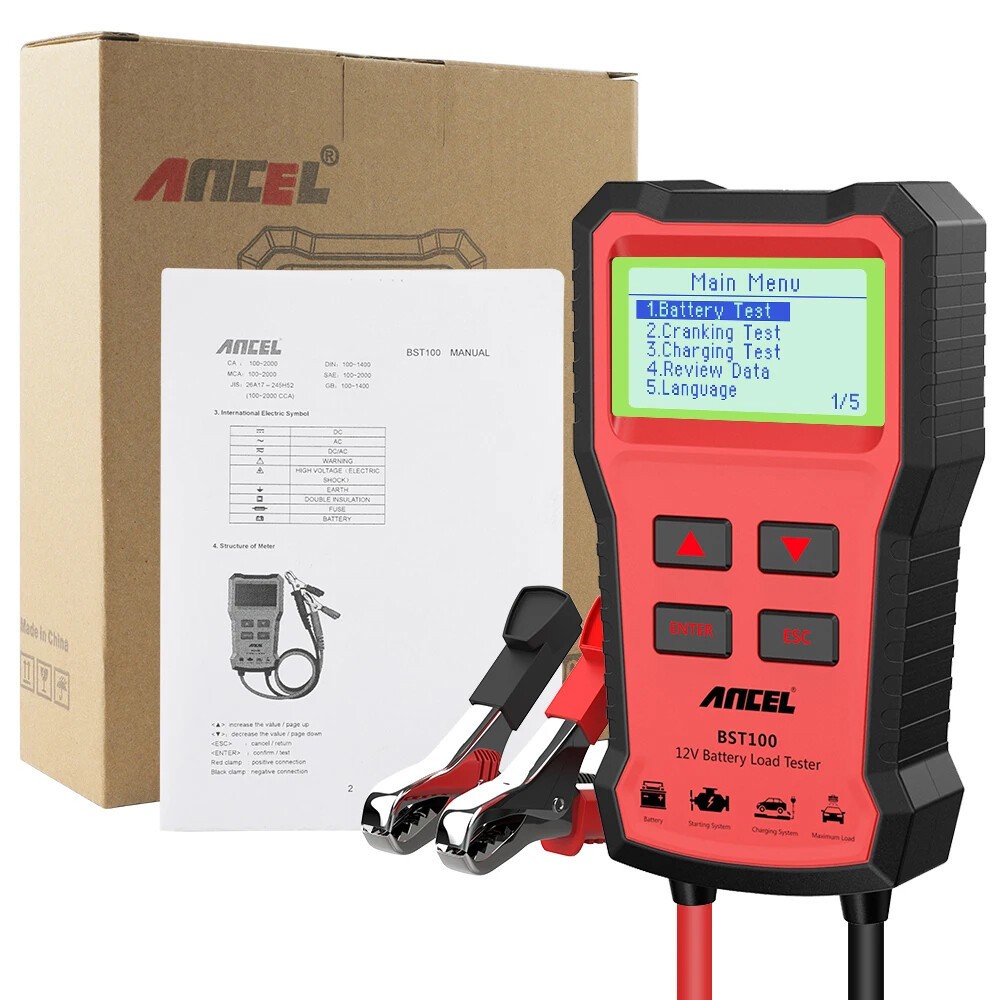 ANCEL BST100 12V Auto Battery Load Tester Analyzer Cranking Charging Test Tool