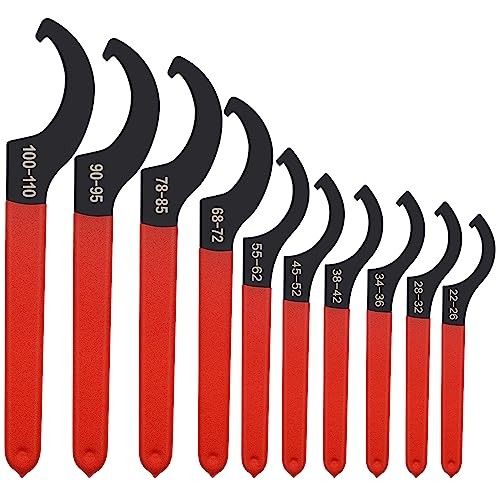 Mdvora Coilover Spanner Wrench Set, for Suspension System and Shock 10pcs