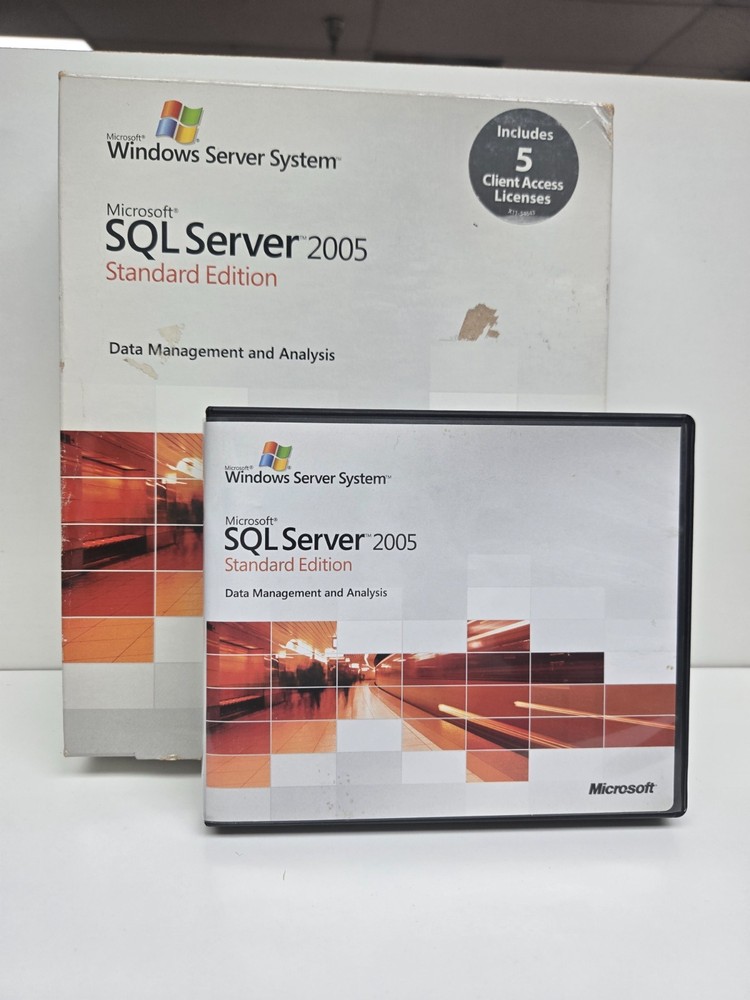 Microsoft SQL Server 2005 Standard Edition _ 5 Client _ 32-Bit X 86 _ Full Versi