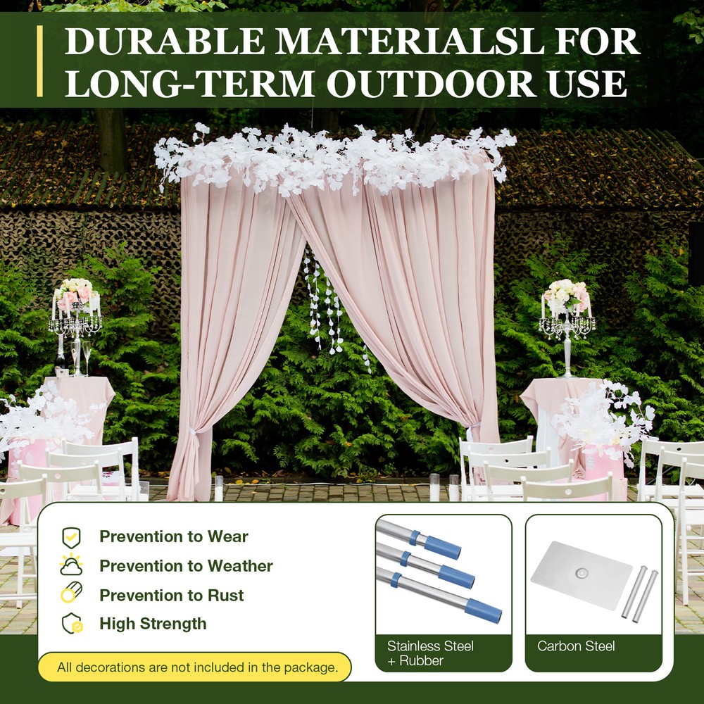 10ft x10ft Backdrop Stand Pipe Kit Heavy Duty Wedding Back Drop Adjustable Stand