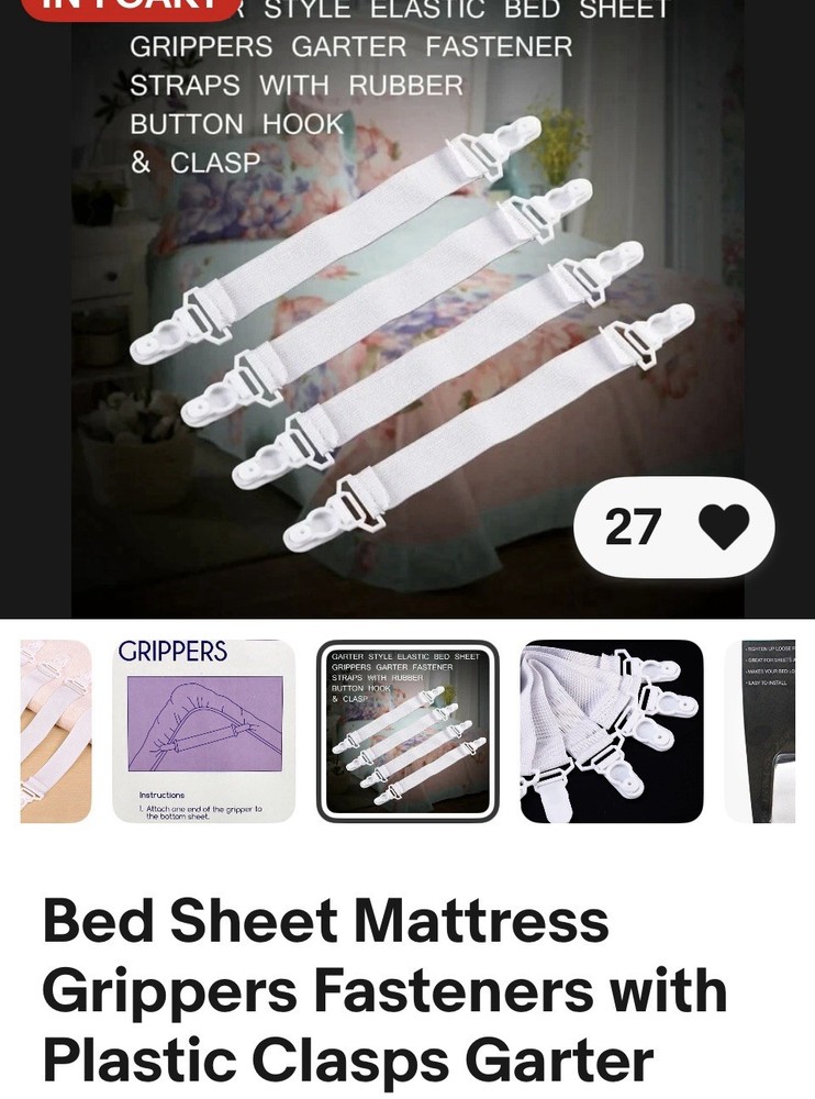 bed sheet grippers clip. 5 Total