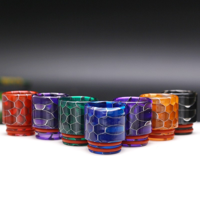 810 Resin Drip Tip Snake Pattern Universal Fit Random 3PCS