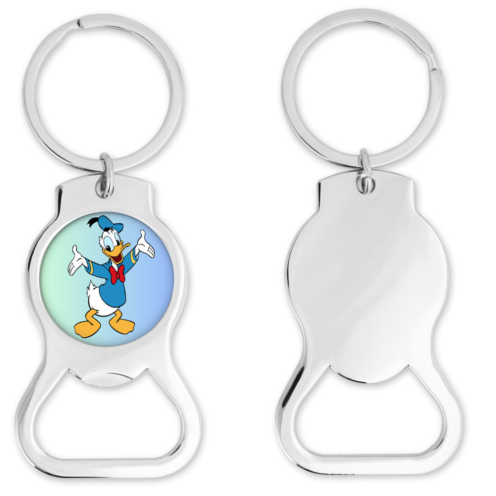 Donald Duck Inspired Bottle Opener Keychain Round