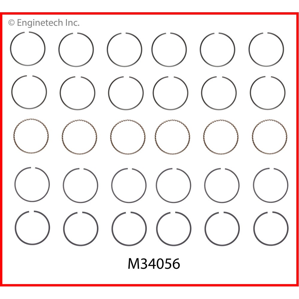 Enginetech Engine Piston Ring Set M34056-030; 3.430" Bore