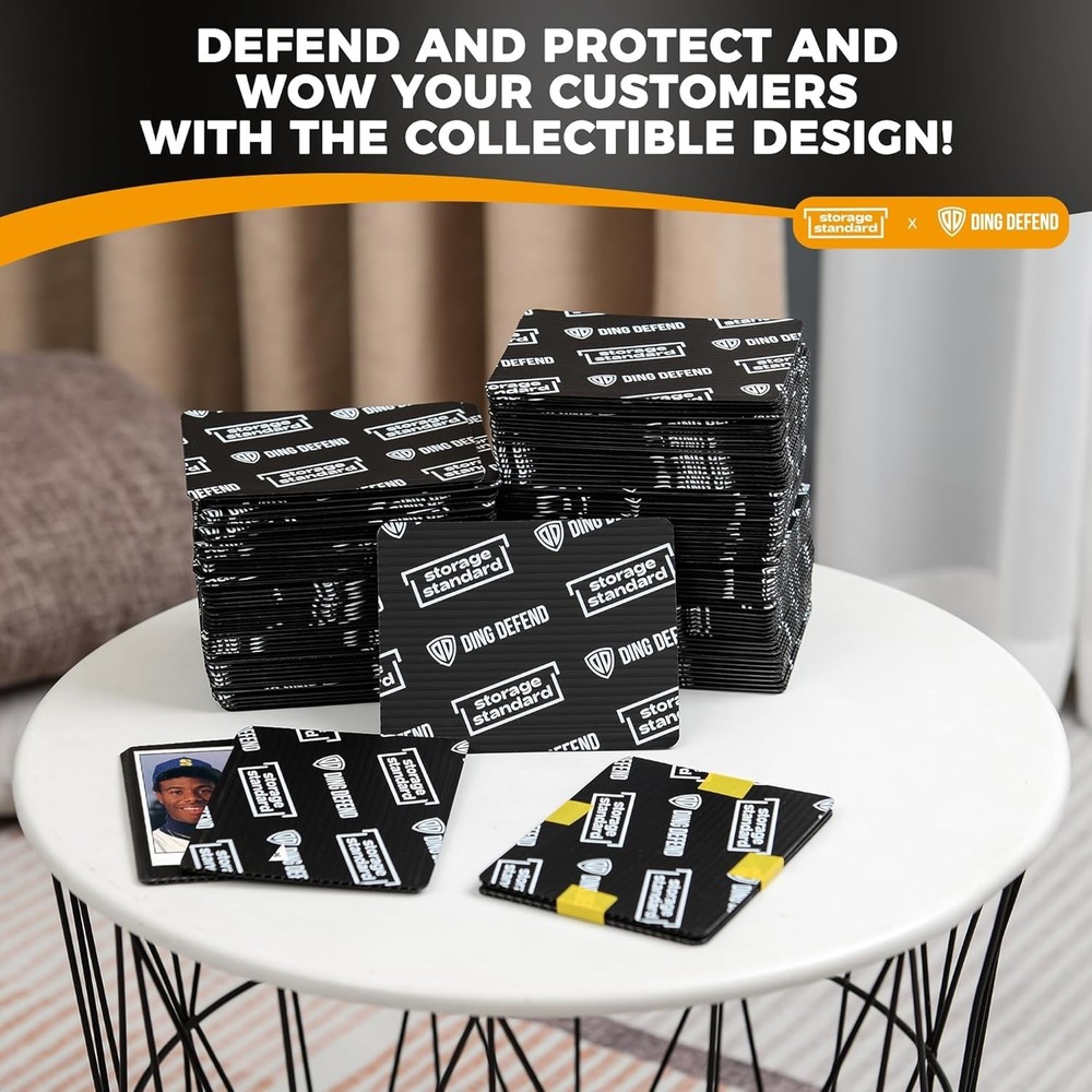 Ding Defend 110-Pack Trading Card Protector Shipping - 3.5 X 4.5 Inch Black