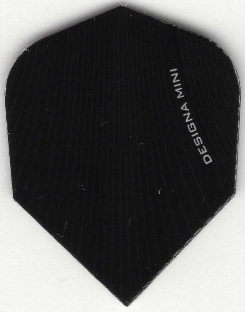 Mini Standard Black Dart Flights: 3 per set